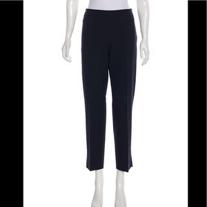 Prada Navy High Rise Straight Leg Trouser Pants
